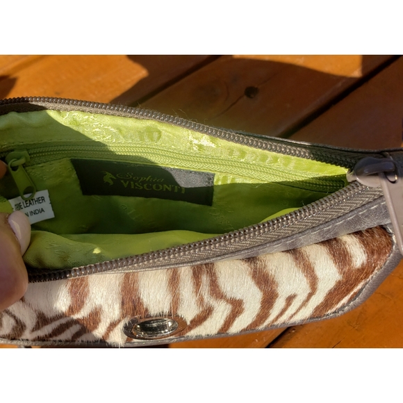 Sophia Visconti Animal Pewter Leather Wristlet - Picture 7 of 8